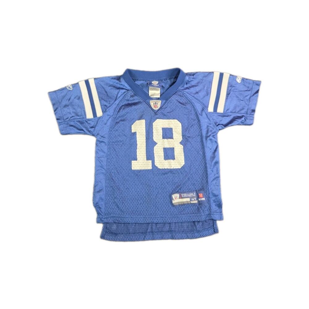 Reebok Peyton Manning #18 Indianapolis Colts Kids’ Sz 4T NFL Jersey Blue C40-63